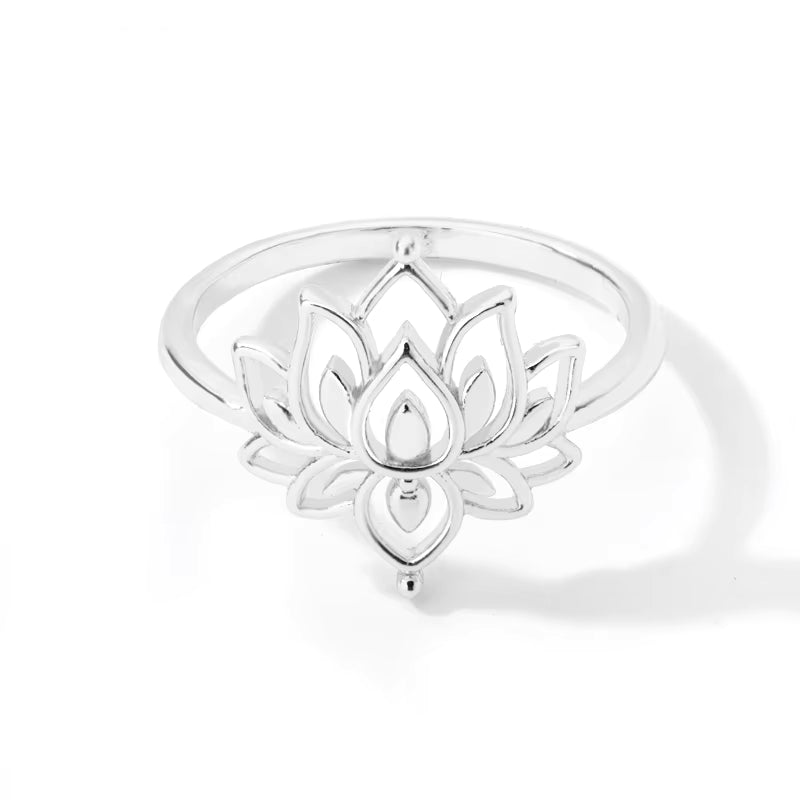 anillo flor de loto #8